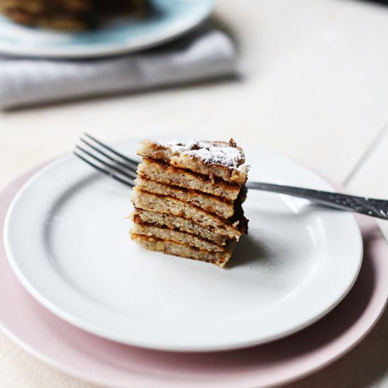 Banana coconut pancakes