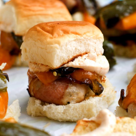 Jalapeño Popper Turkey Burgers