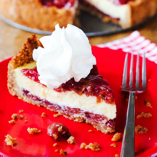 Cherry Almond Cheesecake