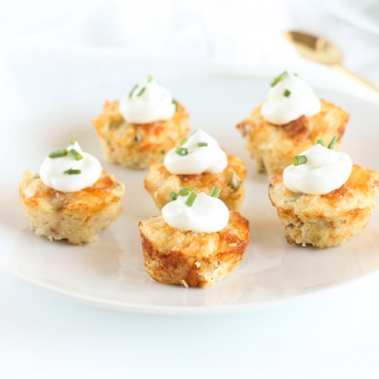Healthy Loaded Mashed Potato Bites