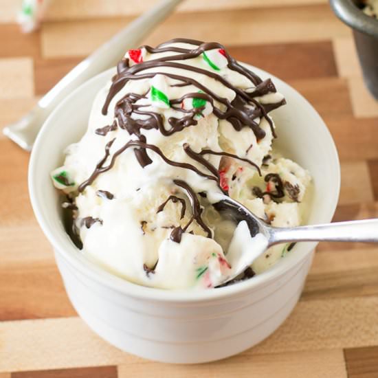 Candy Cane Chocolate Chunk Ice Cream
