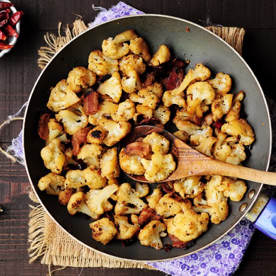 Sautéed Cauliflower with Bacon