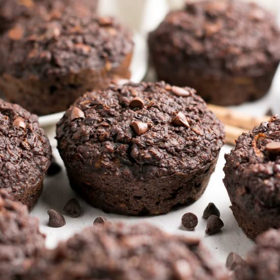 Chocolate Zucchini Bran Muffins