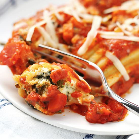 Manicotti with Spinach
