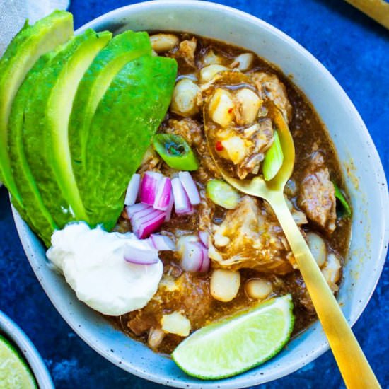 Crock Pot Pork Pozole Verde