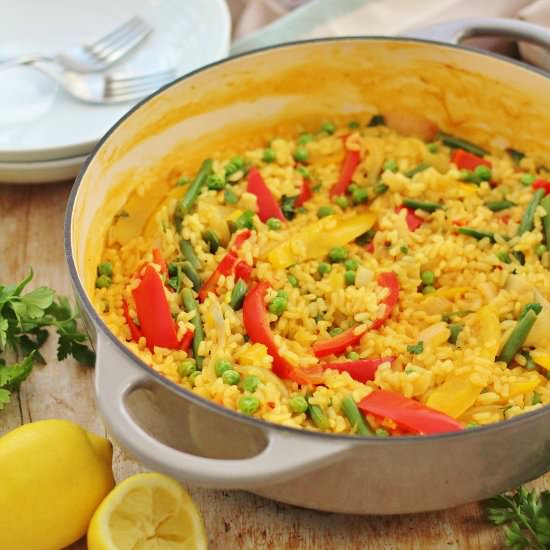 Easy One Pot Vegetable Paella