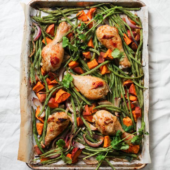 Thai Green Curry Sheet Pan Chicken