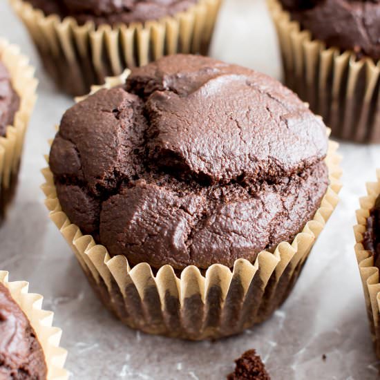 Easy Dark Chocolate Muffins