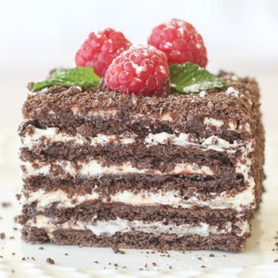 No-Bake Chocolate Spartak Cake