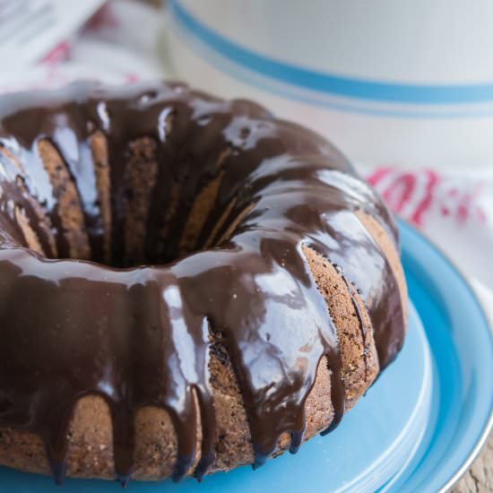 Sour Cream Coffee Cake with Ganache