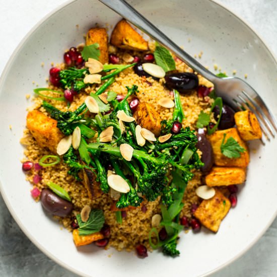 Moroccan salad & roasted parsnips