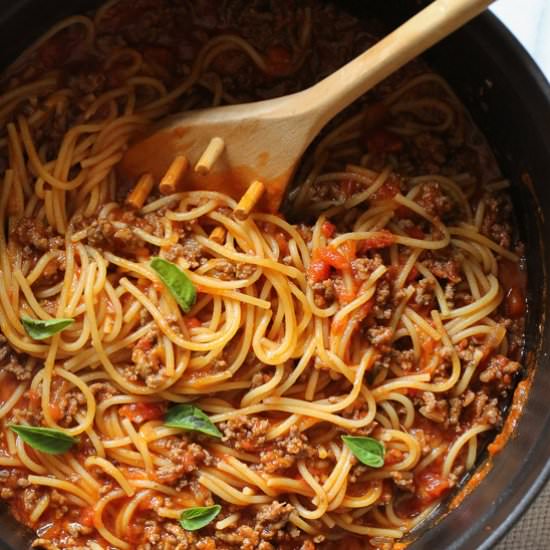 One-Pot Spaghetti and Meat Sauce