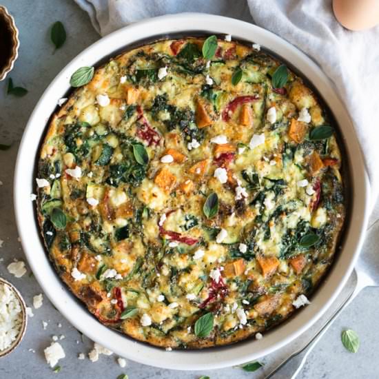 Mediterranean Sweet Potato Frittata