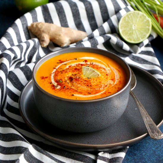 Best Ever Ginger Lime Carrot Soup