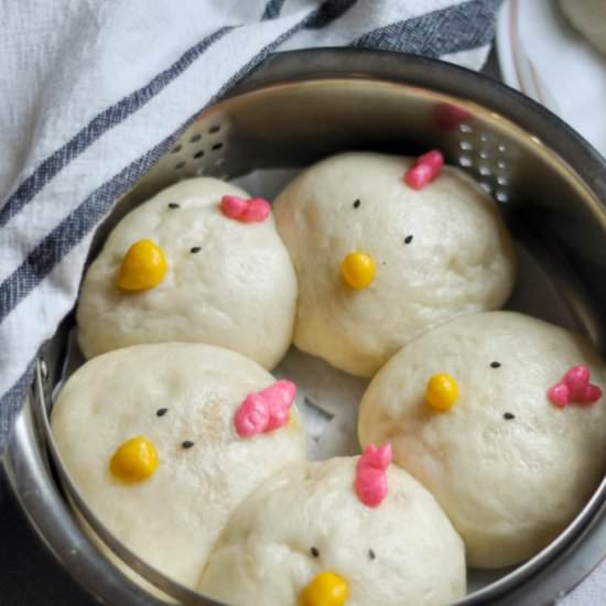Red Bean Steamed Buns