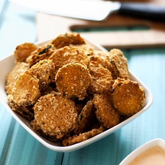 Quinoa Baked Zucchini Chips