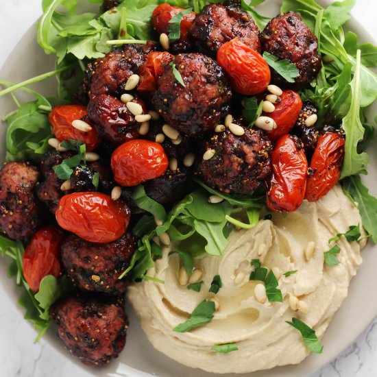 Balsamic Fig Glazed Meatballs