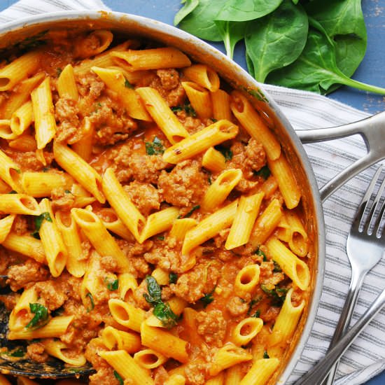 Spinach & Sausage Pasta (GF, DF)