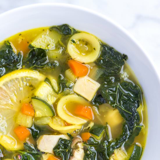 Lemony Chicken Vegetable Soup