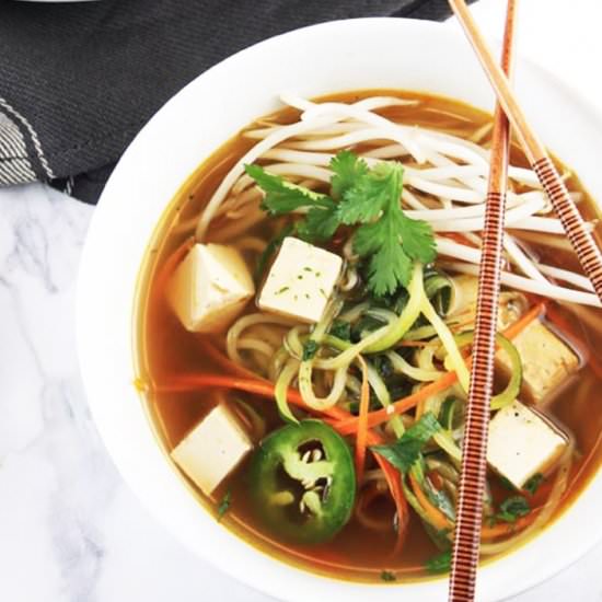 Vegan Thai green curry soup