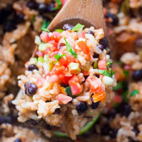 Slow Cooker Rice and Beans