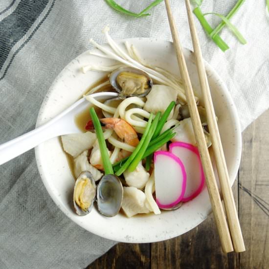 Miso Udon Seafood Noodle Soup