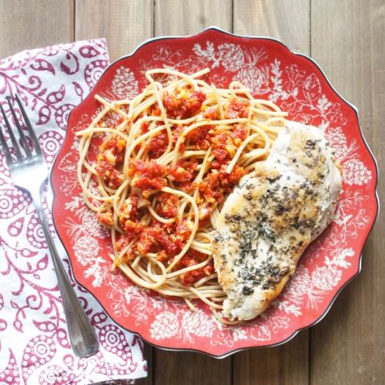 Sundried Tomato Pesto Chicken Pasta