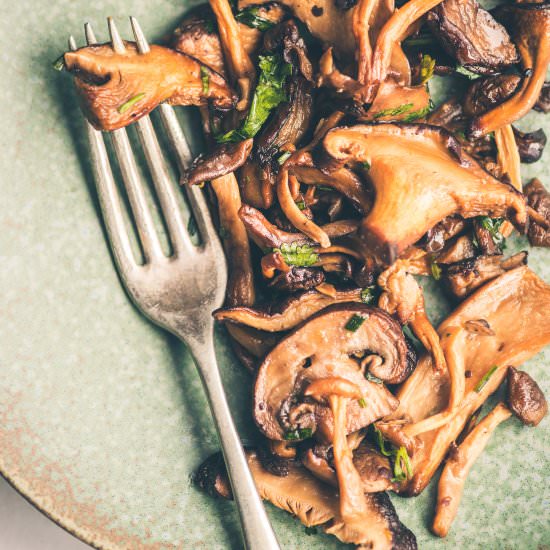 Roasted Mushrooms In Yuzu Marinade