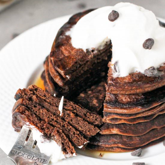 Chocolate Protein Pancakes