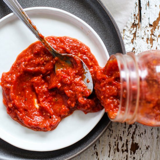 Roasted Red Pepper Pizza Sauce