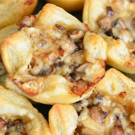 Mushroom Cheese Puff Bites