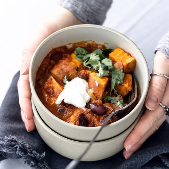 One Pot Sweet Potato Chilli
