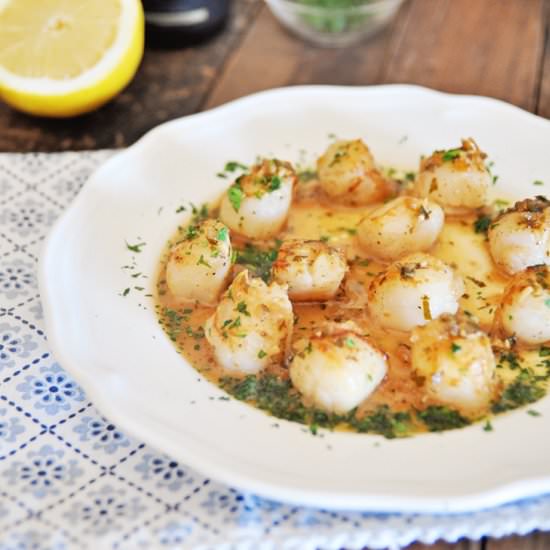 Seared Scallops with Champagne