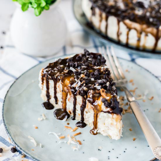 No Bake Samoa Cheesecake