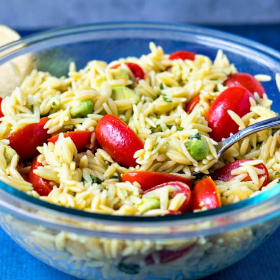 Lemon Avocado Pasta Salad