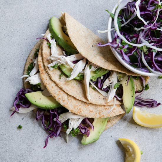 Pulled Chicken Lunch Wraps