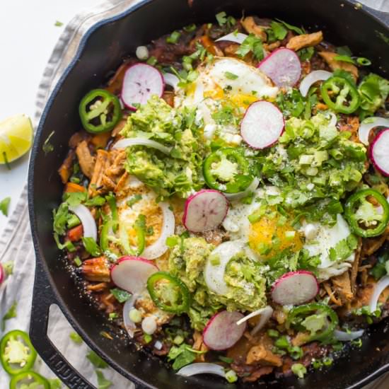 whole30 chilaquiles with carnitas