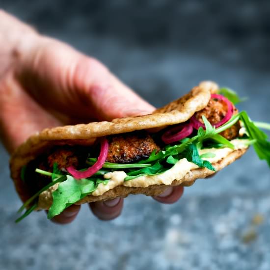 Red Lentil Falafel Naanwich