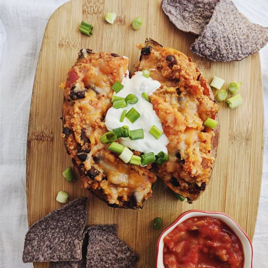 Enchilada Stuffed Sweet Potatoes
