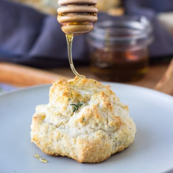 Thyme Parmesan Drop Biscuits