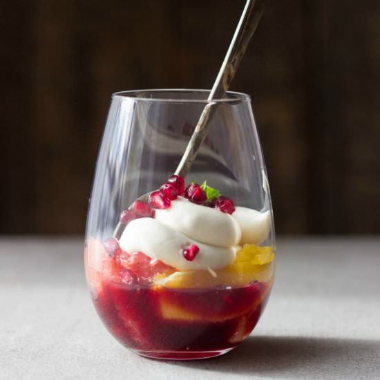 Winter Citrus & Pomegranate Cups