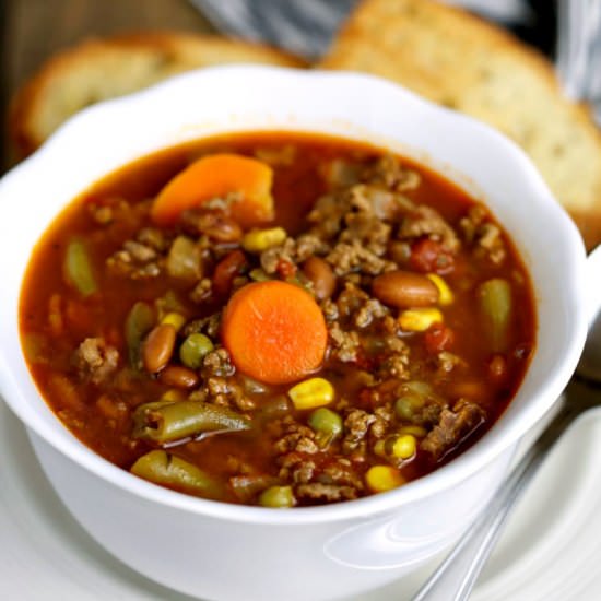 30-Minute Beefy Vegetable Soup