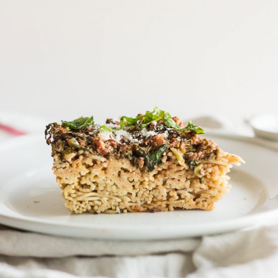Low Sodium Baked Spaghetti Pie