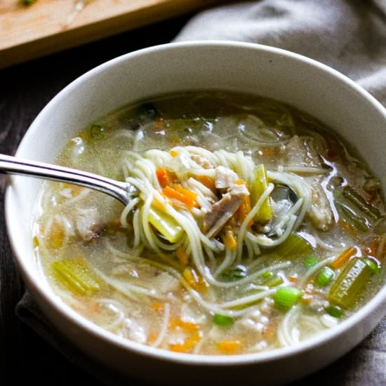 Instant pot chicken noodle soup