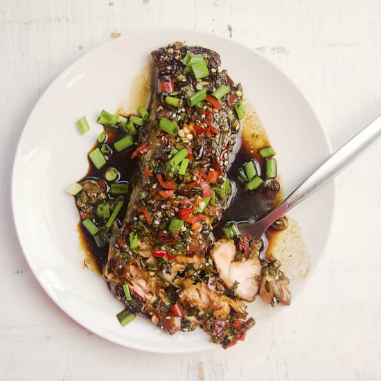 Spicy Soy-Baked Salmon