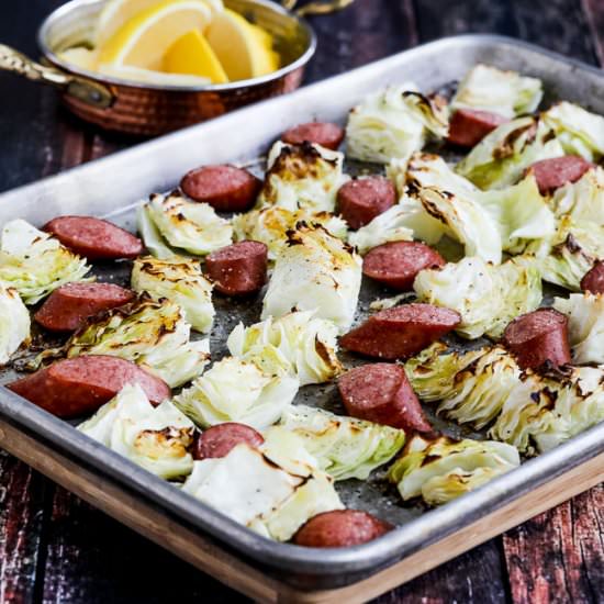 Roasted Cabbage Sausage Sheet Pan