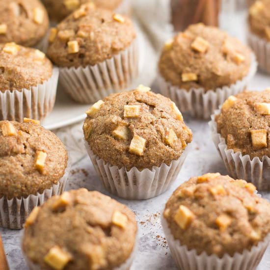 Healthy Cinnamon Apple Mini Muffins