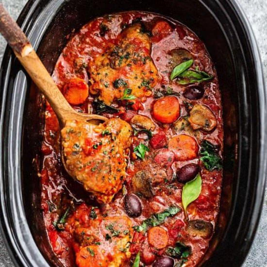 Crock Pot Chicken Cacciatore