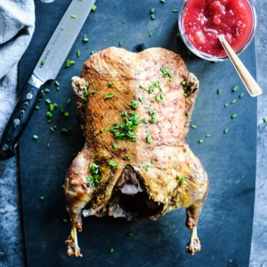Roasted Duck with Plum Sauce