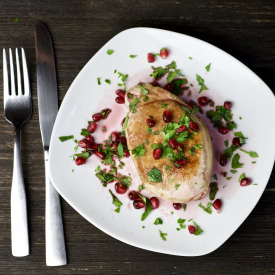 Grilled Pork Chops with Pomegranate